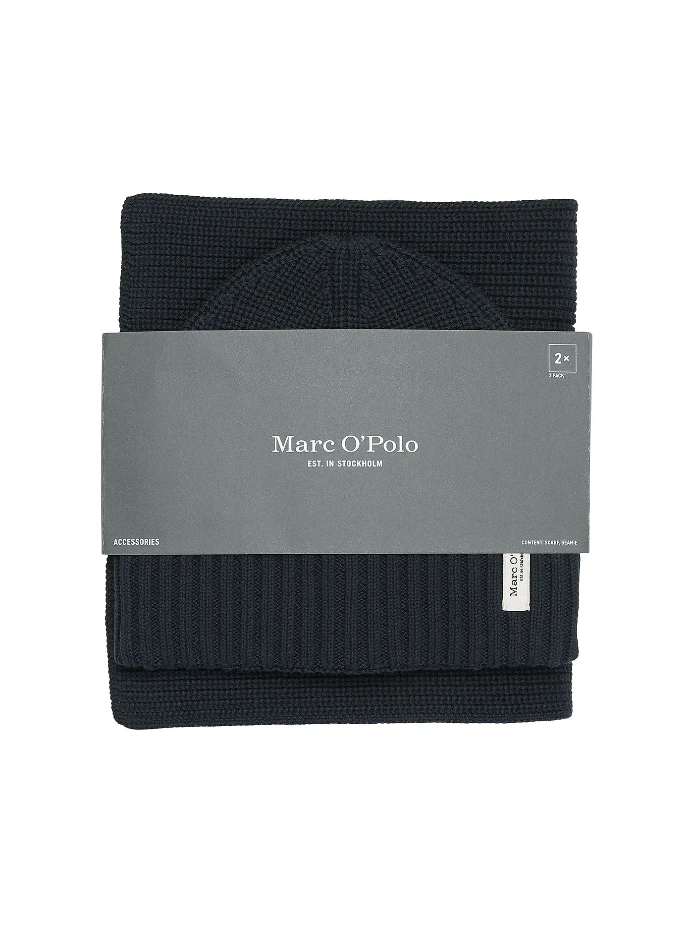 MARC O'POLO | Set 2-teilig Haube und Schal dark navy | 